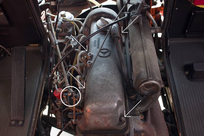 Mercedes Benz 407 D Düdo Ventile einstellen - Ventildeckel abschrauben OM 616 Motor